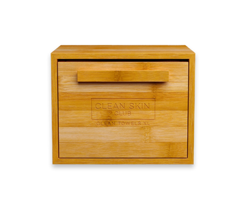 Luxe Bamboo Box wtih Drawer for Clean Towels